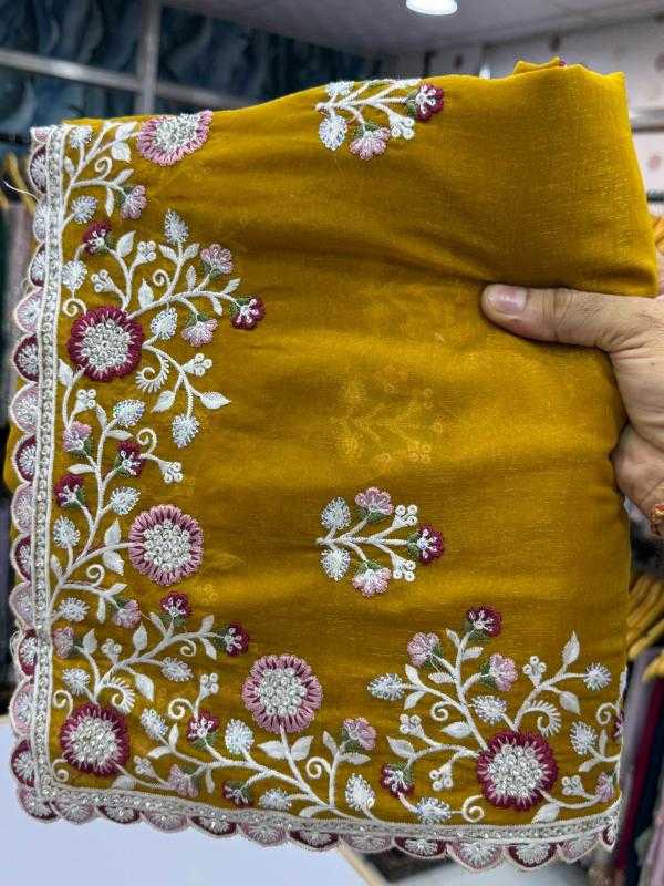 Ynf Crunchi KESH114 6368 Sarees Wedding Collections Festive Collections Wholesale Sequence Sarees Stone Work Saree Wedding Outfits Manufacturer