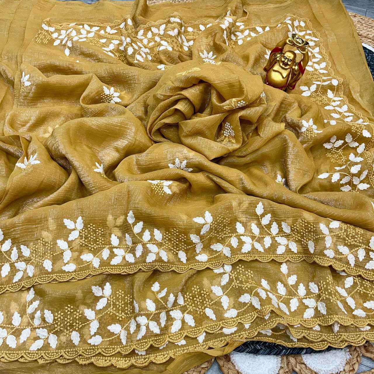 Ynf Crunchi KESH487 871 Sarees Wedding Collections Festive Collections Wholesale Embroidered Sarees Festive Sarees Sarees With Blouse Manufacturer
