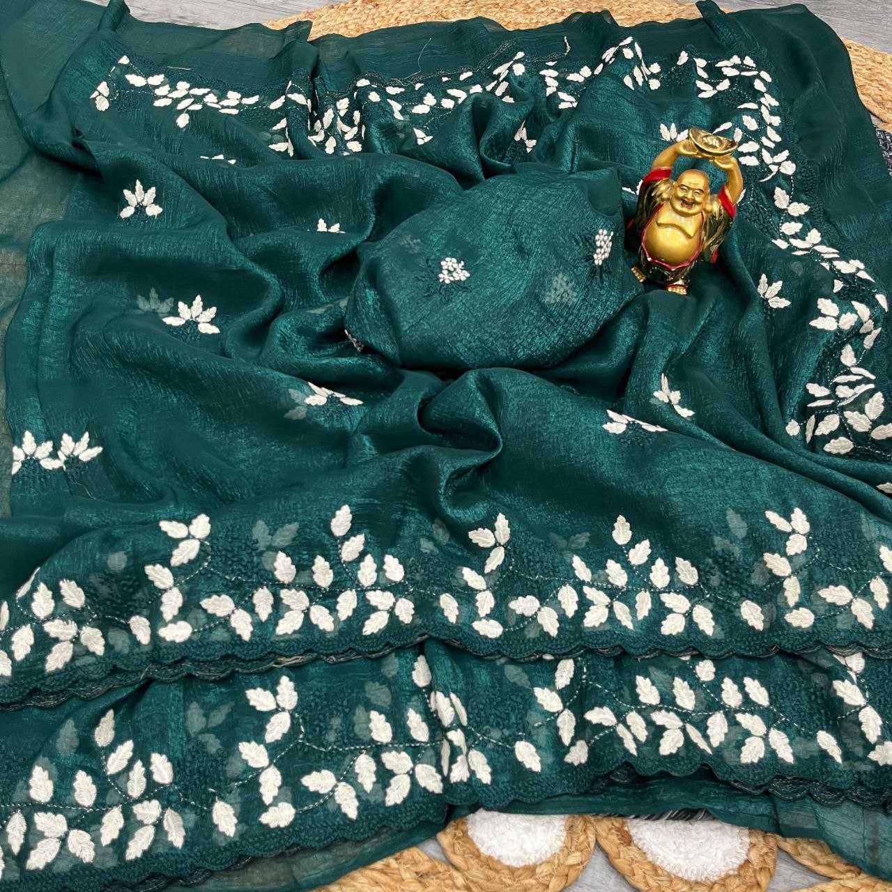 Ynf Crunchi KESH487 871 Sarees Wedding Collections Festive Collections Wholesale Embroidered Sarees Festive Sarees Sarees With Blouse Manufacturer