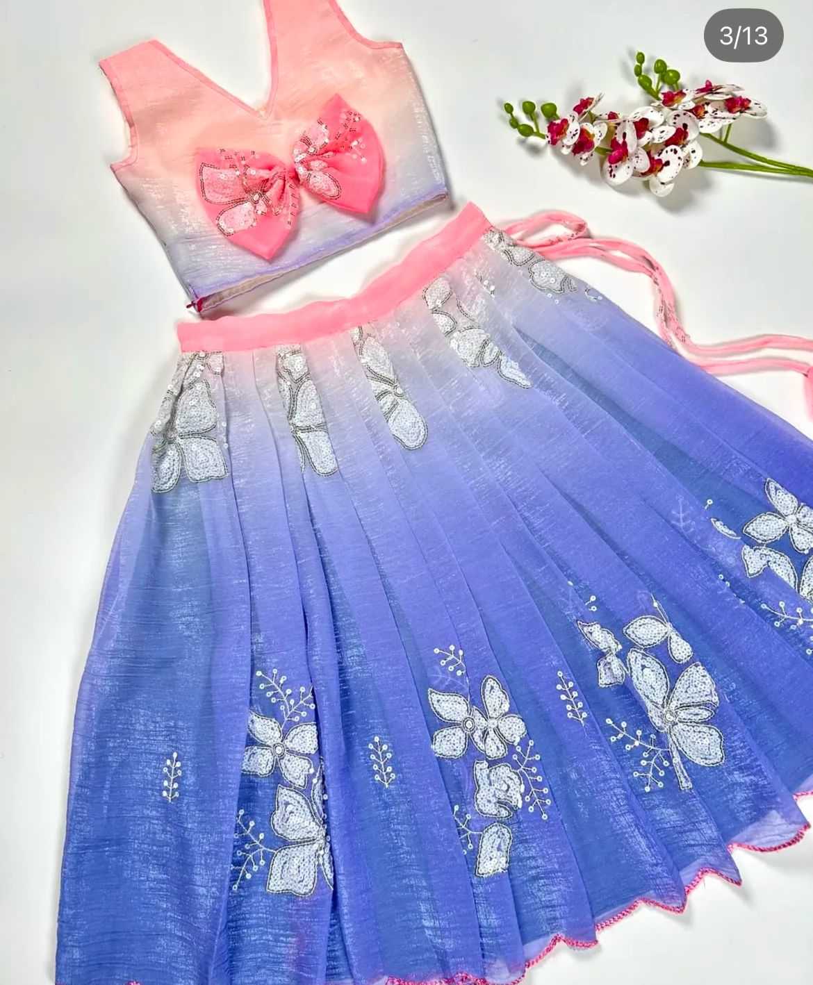 Ynf Crunchi KESH493 dual candy Kids Wear Wholesale Kids Lehenga Kids Lehenga Choli Baby Girl Lehenga Manufacturer