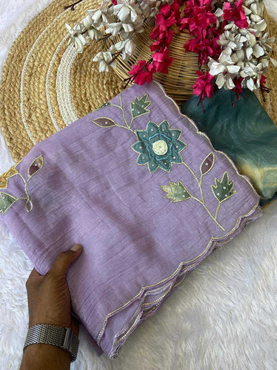 Ynf Crunchi KESH514 145 Sarees Wholesale Designer Sarees Hand Work Sarees Manufacturer