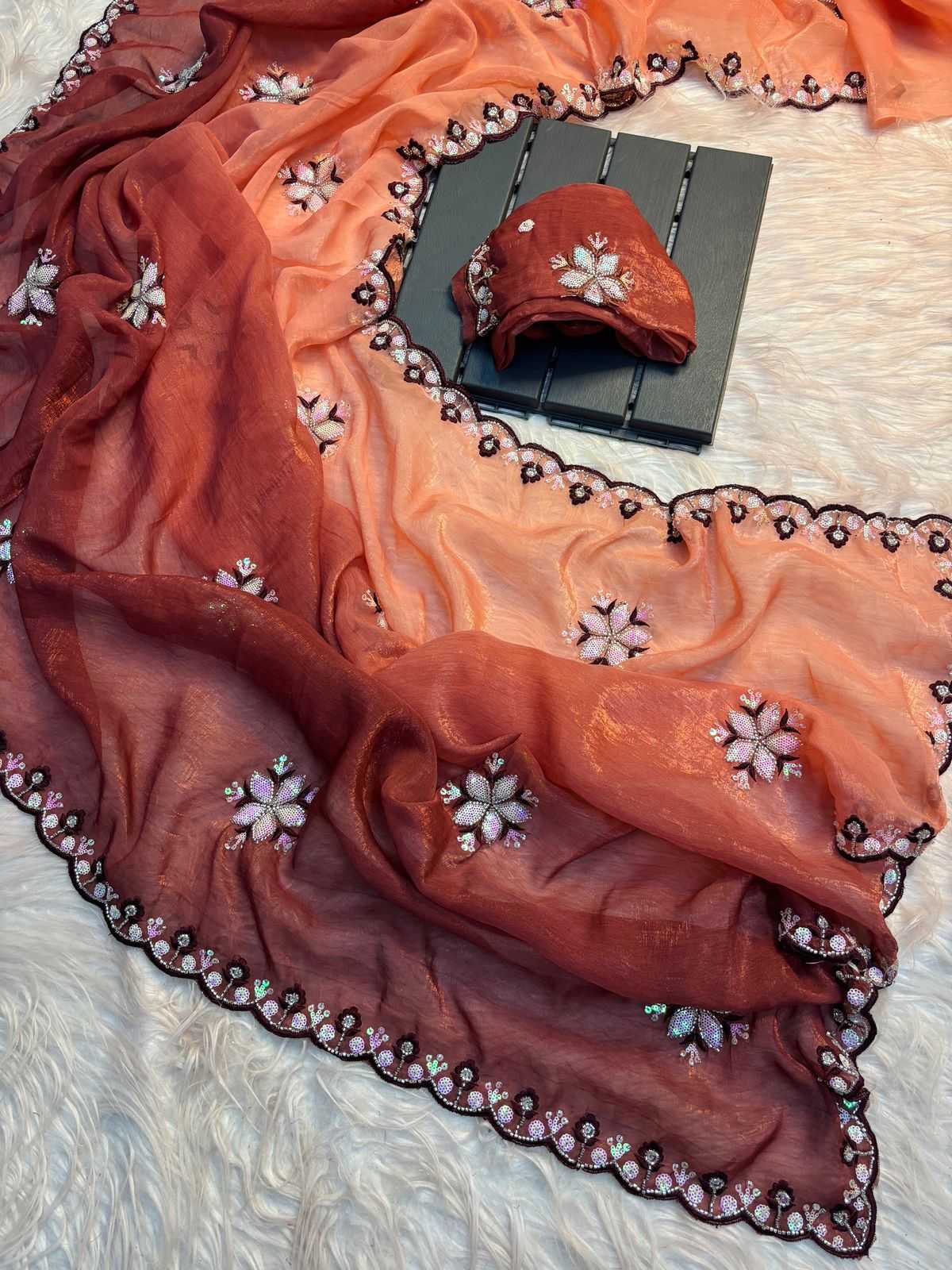 Ynf Crunchi RIN199 Peding Sarees Wedding Collections Festive Collections Wholesale Fancy Sarees Sequence Sarees Hand Work Sarees Manufacturer