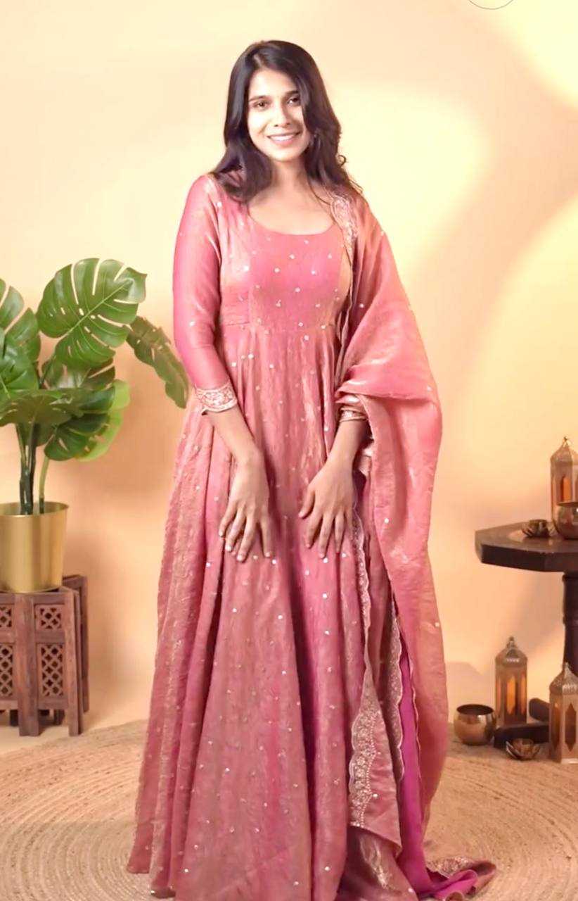 Ynf Crush Silk KESH141 1084 Gowns Wholesale Fancy Gowns Party Gowns Wedding Gown Manufacturer