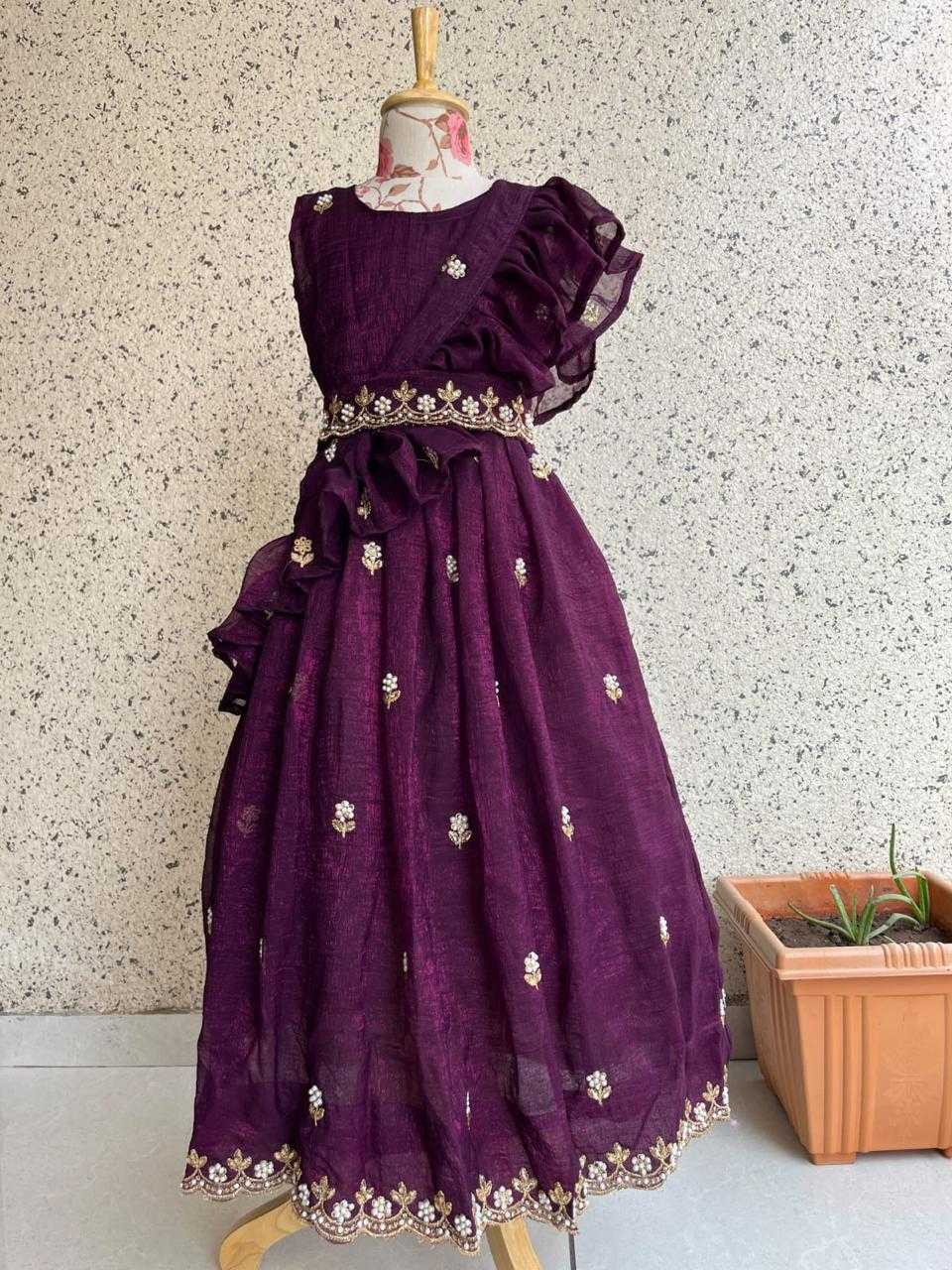 Ynf Crush Silk KESH503 8109 Kids Wear Wholesale Kids Gown Kids Ethnic Gowns Manufacturer