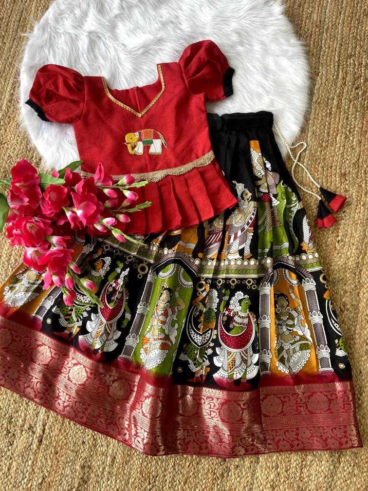 Ynf Dola Silk KESH493 paavadai Kids Wear Wholesale Kids Lehenga Kids Lehenga Choli Baby Girl Lehenga Manufacturer