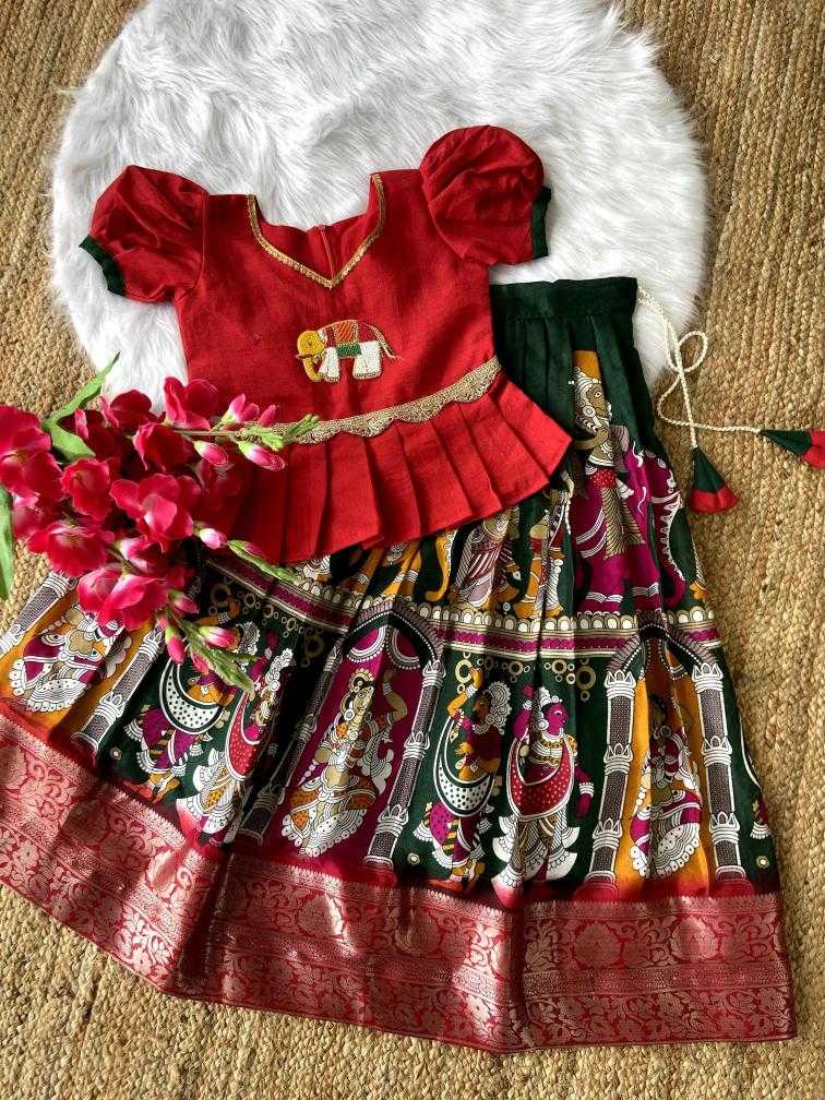 Ynf Dola Silk KESH493 paavadai Kids Wear Wholesale Kids Lehenga Kids Lehenga Choli Baby Girl Lehenga Manufacturer