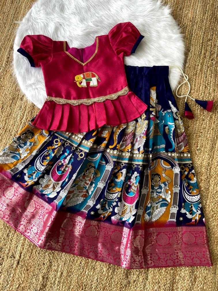 Ynf Dola Silk KESH493 paavadai Kids Wear Wholesale Kids Lehenga Kids Lehenga Choli Baby Girl Lehenga Manufacturer