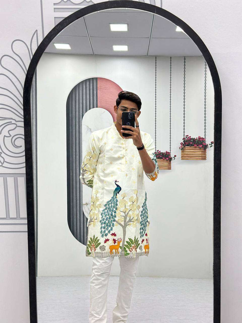 Ynf Dola Silk KESH496 499 Mens Wear Wholesale Mens Kurtas Silk Kurta Men Wedding kurta Manufacturer