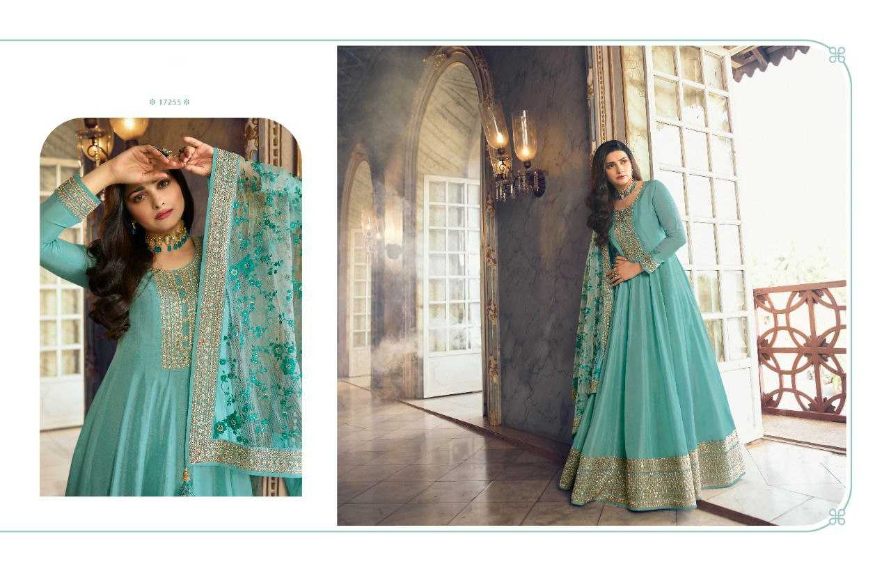 Ynf Dola Silk KESH504 Sheesh Mahal Gowns Wedding Collections Festive Collections Wholesale Embroidery Gowns Silk Gowns Gown With Dupatta Manufacturer