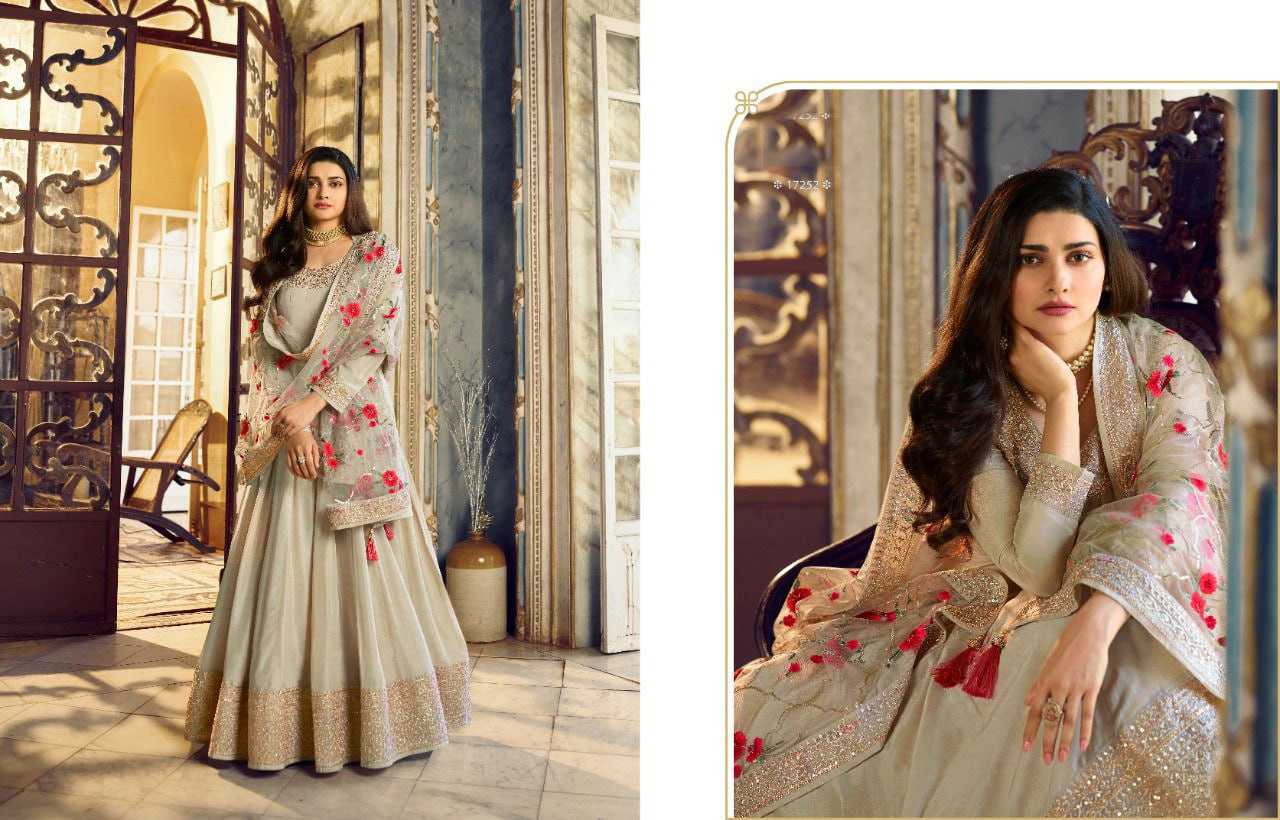 Ynf Dola Silk KESH504 Sheesh Mahal Gowns Wedding Collections Festive Collections Wholesale Embroidery Gowns Silk Gowns Gown With Dupatta Manufacturer