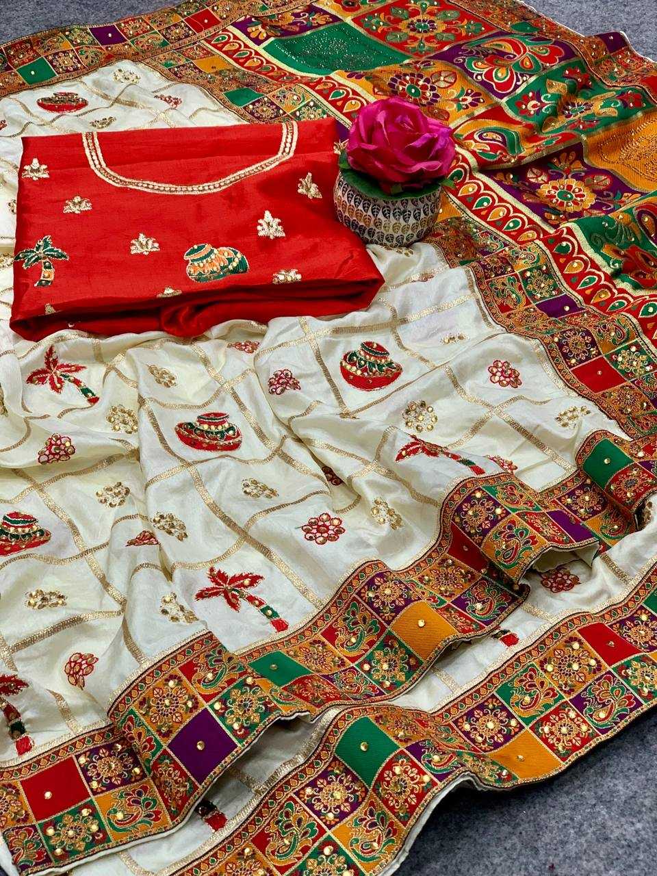 Ynf Dola Silk RIN144 PANETAR PATOLA - 1 Silk Sarees Wedding Collections Festive Collections Wholesale Dola Silk Sarees Handloom Sarees Embroidered Silk Sarees Manufacturer