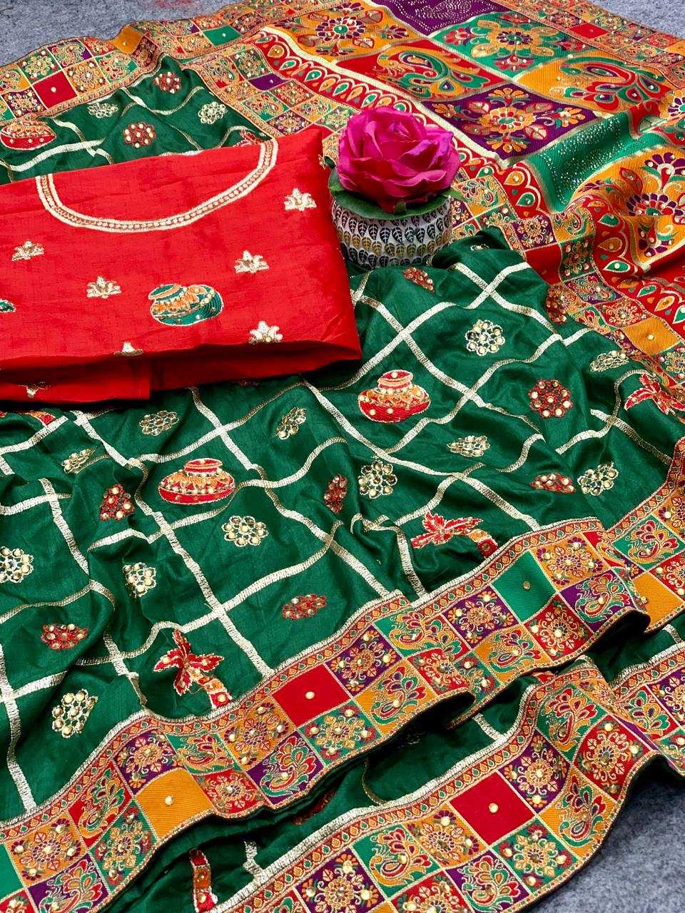 Ynf Dola Silk RIN144 PANETAR PATOLA - 1 Silk Sarees Wedding Collections Festive Collections Wholesale Dola Silk Sarees Handloom Sarees Embroidered Silk Sarees Manufacturer