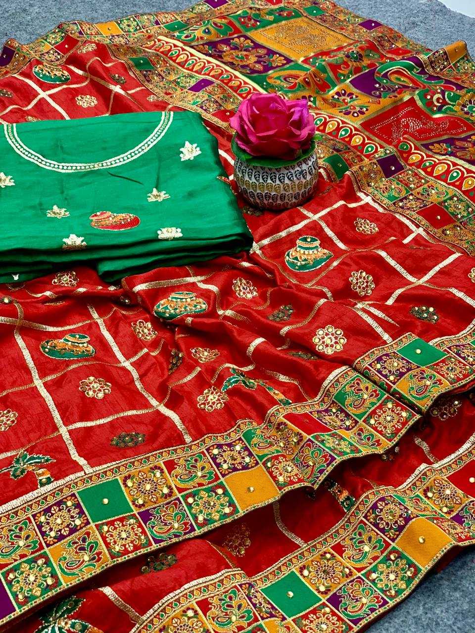 Ynf Dola Silk RIN144 PANETAR PATOLA - 1 Silk Sarees Wedding Collections Festive Collections Wholesale Dola Silk Sarees Handloom Sarees Embroidered Silk Sarees Manufacturer