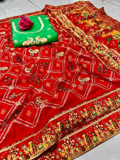 Ynf Dola Silk RIN144 PANETAR PATOLA - 3 Silk Sarees Wedding Collections Festive Collections Wholesale Dola Silk Sarees Designer Silk Sarees Embroidered Silk Sarees Manufacturer