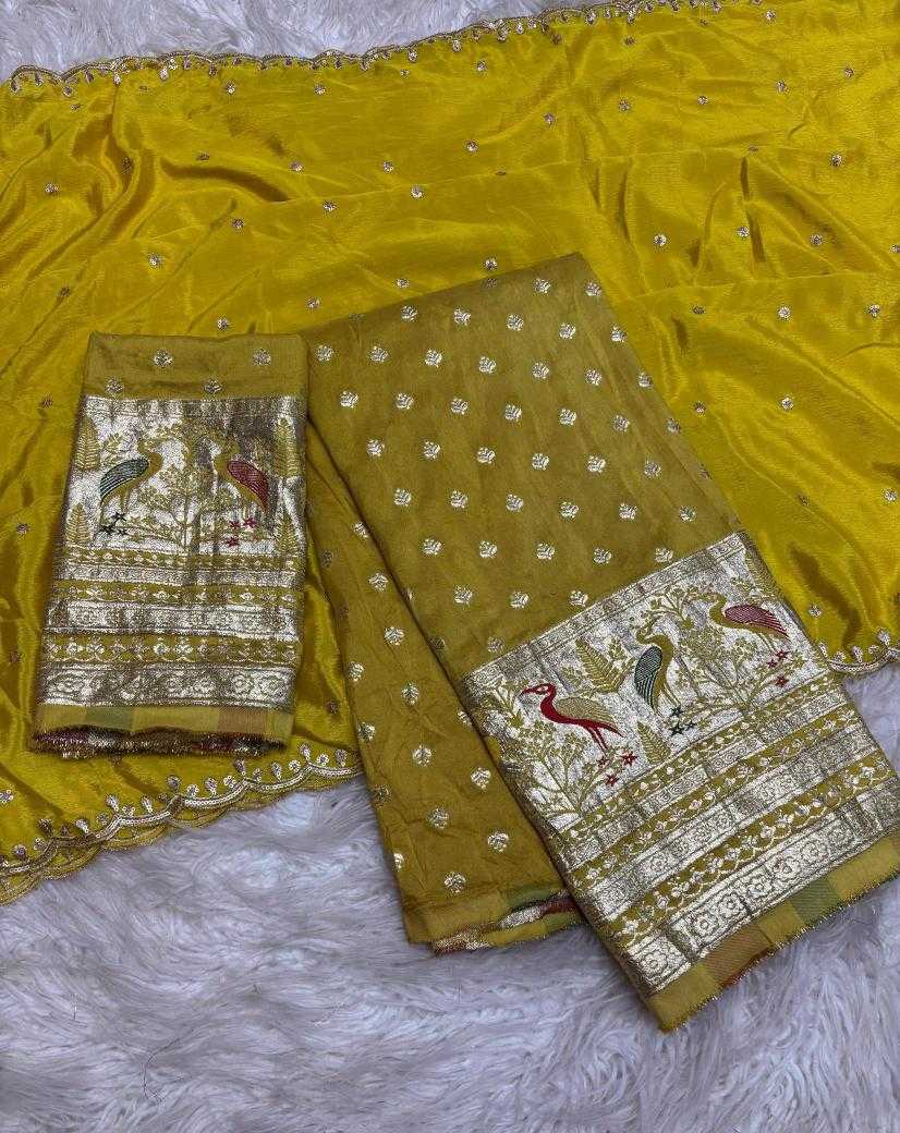 Ynf Dola Silk RIN195 Duck Half Silk Sarees Wedding Collections Festive Collections Wholesale Dola Silk Sarees Soft Silk Sarees Designer Silk Sarees Manufacturer