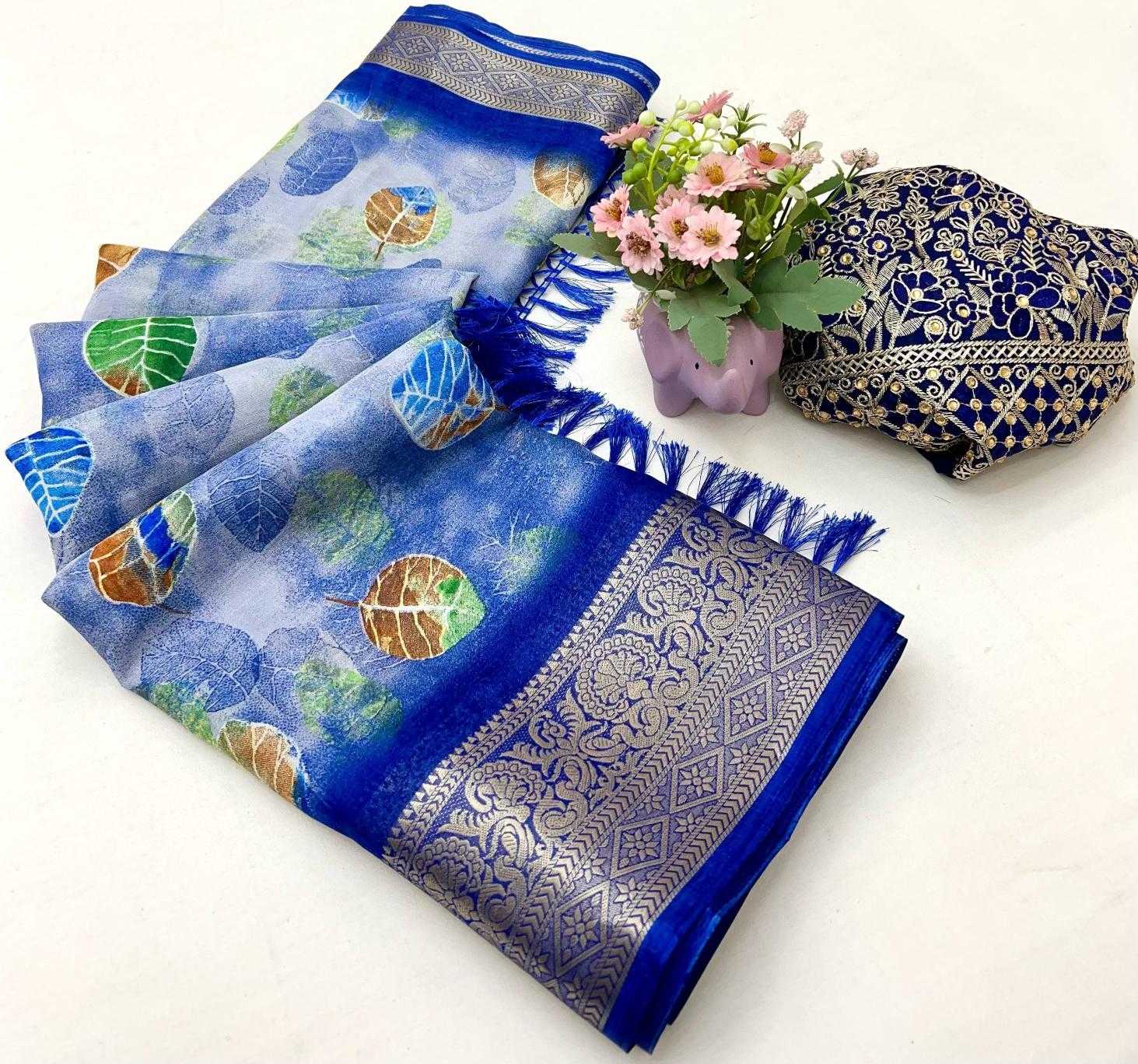Ynf Dull Moss RIN209 Aangan Sarees Wedding Collections Festive Collections Wholesale Designer Sarees Printed Sarees Zari Border Sarees Manufacturer