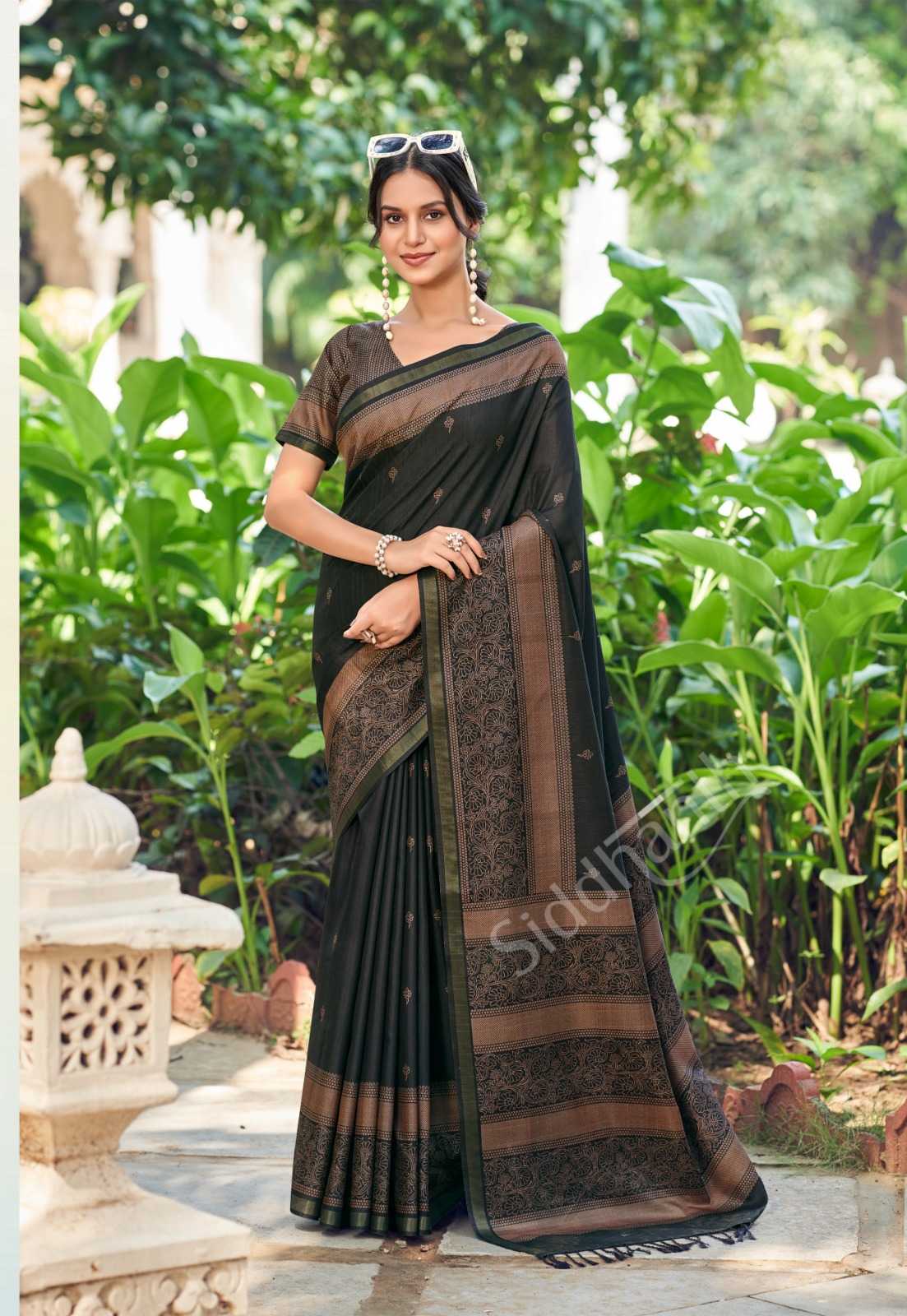 Ynf Fancy RIN203 Manglik prints Sarees Festive Collections Wholesale Designer Sarees Printed Sarees Tussar Sarees Manufacturer