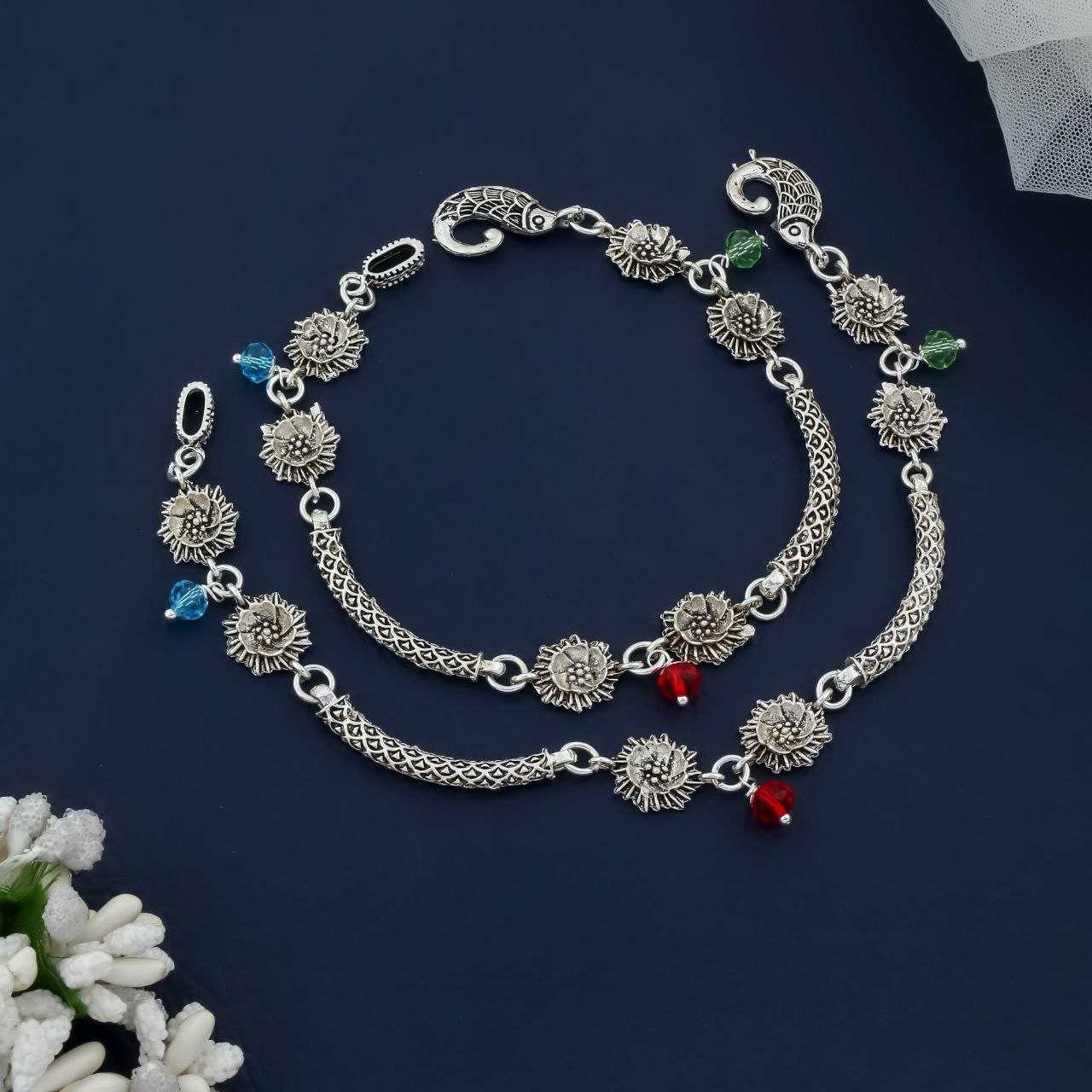 Ynf Fancy Womens Jewellery Wholesale AD Fancy Payal Silver Payal Silver Plated Jewelry Manufacturer