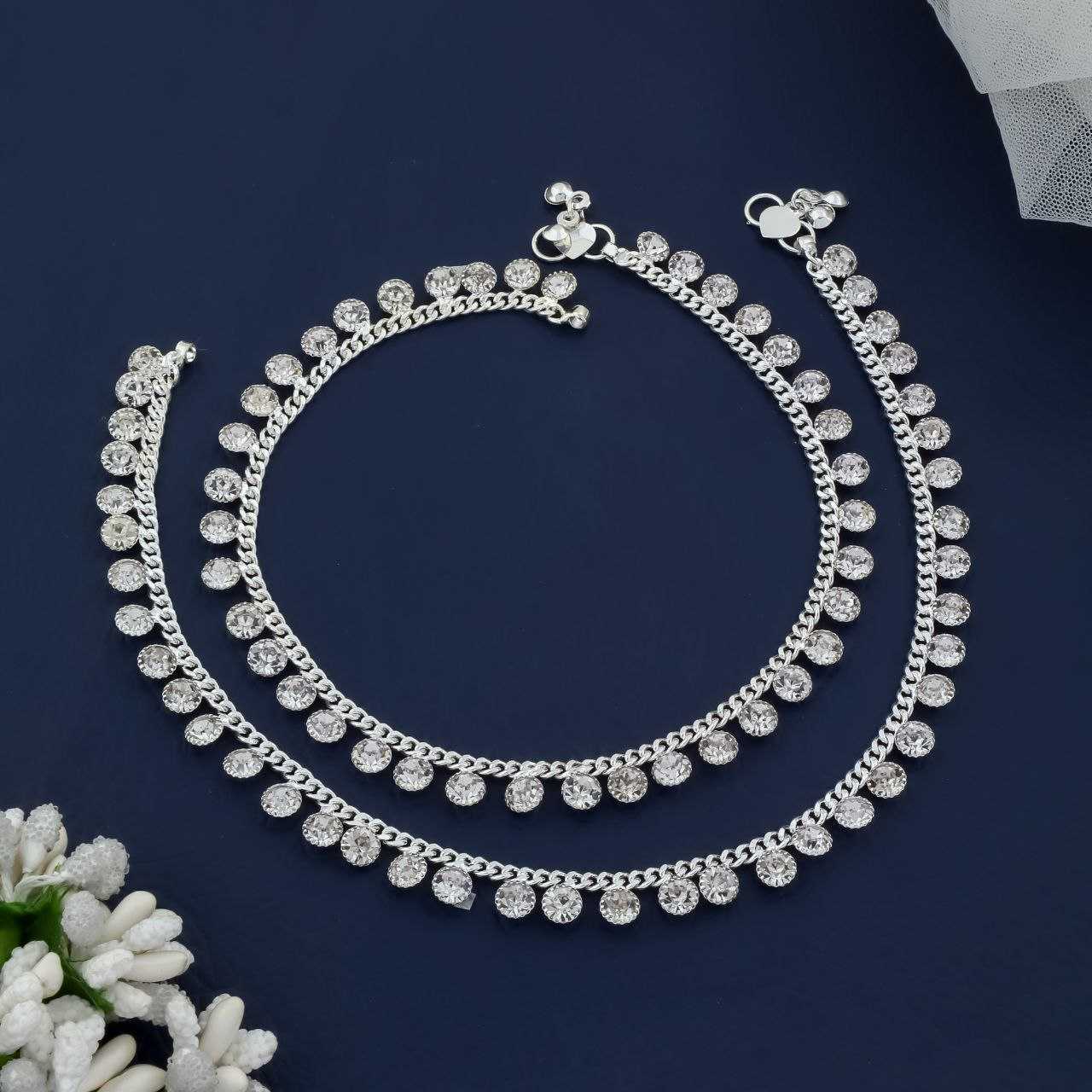 Ynf Fancy Womens Jewellery Wholesale AD Fancy Payal Silver Payal Silver Plated Jewelry Manufacturer