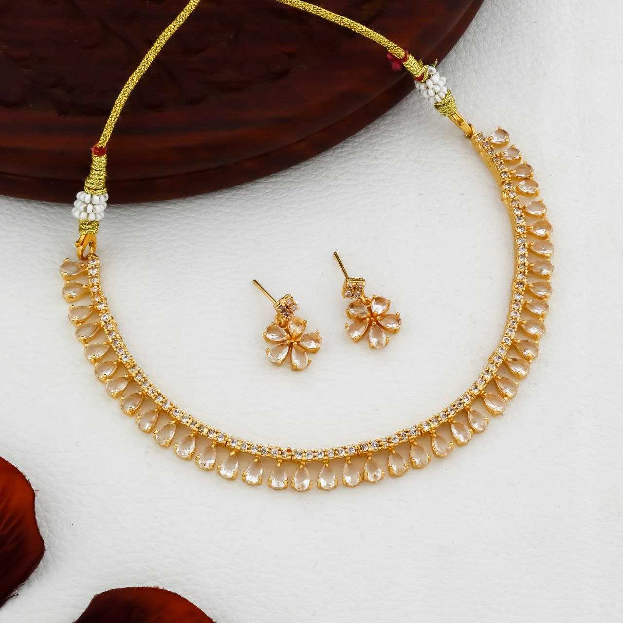 Ynf Fancy Womens Jewellery Wholesale Necklaces Set Golden Necklace Set Gold Plated Jewelry Manufacturer