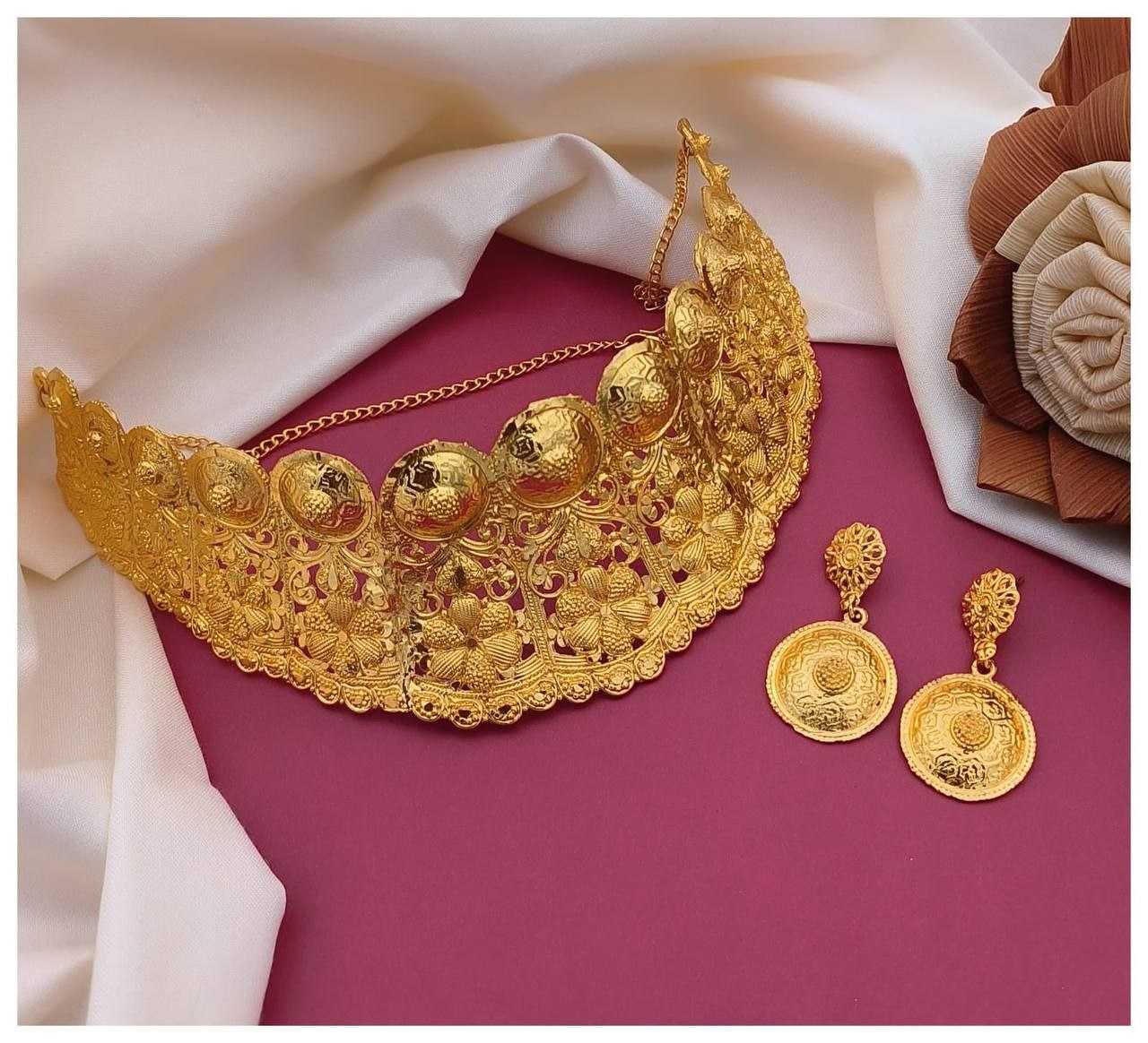 Ynf Fancy Womens Jewellery Wholesale Necklaces Set Golden Necklace Set Gold Plated Jewelry Manufacturer