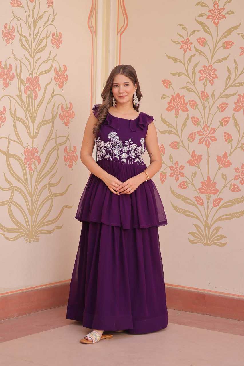 Ynf Faux Blooming KESH489 1175 Gowns Wholesale Fancy Gowns Embroidery Gowns Manufacturer