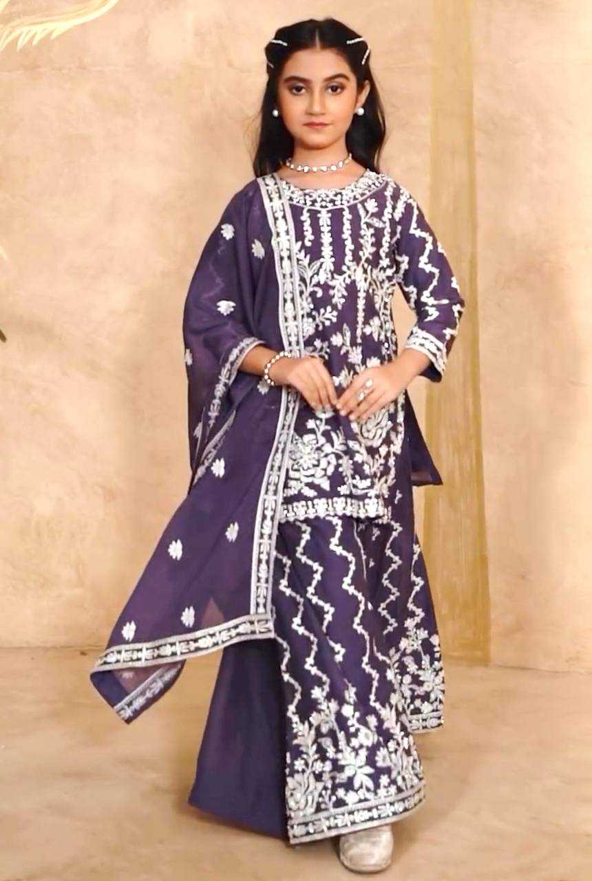 Ynf Faux Georgette KESH415 216 Kids Wear Wedding Collections Festive Collections Wholesale Kids Sharara Kids Suit Embroidered Frock Manufacturer