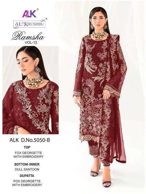 Ynf Faux Georgette KESH444 RAMSHA VOL-13 Suits & Dresses Wholesale Embroidery Suits Georgette Suit Wedding Suits Manufacturer