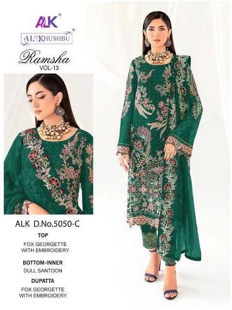 Ynf Faux Georgette KESH444 RAMSHA VOL-13 Suits & Dresses Wholesale Embroidery Suits Georgette Suit Wedding Suits Manufacturer