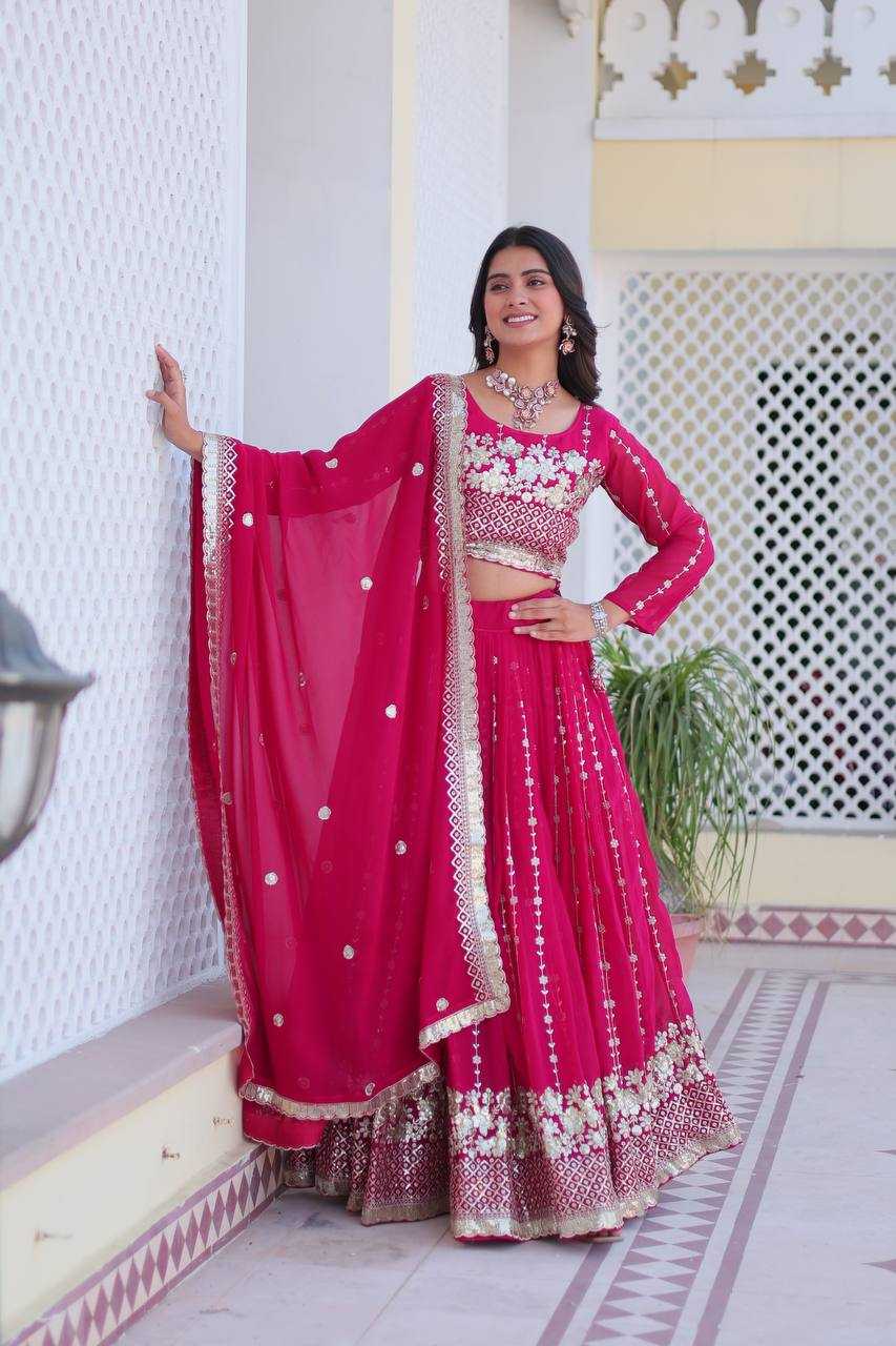 Ynf Faux Georgette KESH498 077 Lehengas Wholesale Designer Lehenga Wedding Lehenga Embroidered Lehenga Manufacturer