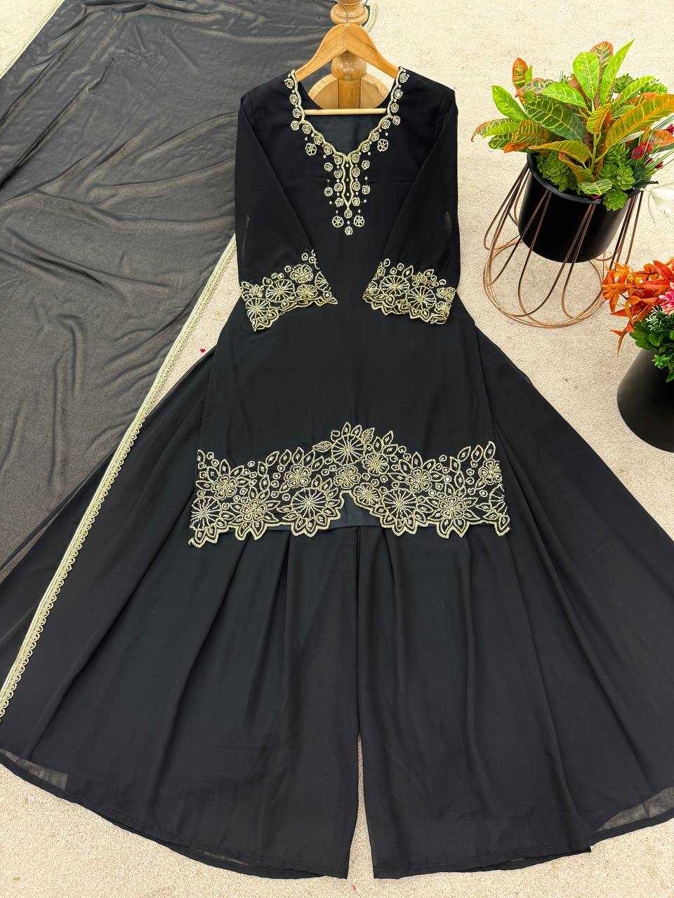 Ynf Faux Georgette KESH499 5268 Suits & Dresses Wedding Collections Festive Collections Wholesale Sharara Salwar Suits Embroidery Suits Georgette Suit Manufacturer