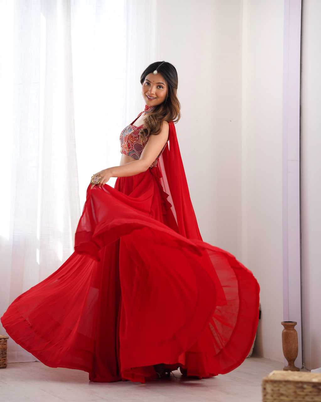 Ynf Faux Georgette KESH504 50 Lehengas Wedding Collections Festive Collections Wholesale Georgette Lehenga Lehenga With Dupatta Lehenga With Blouse Manufacturer