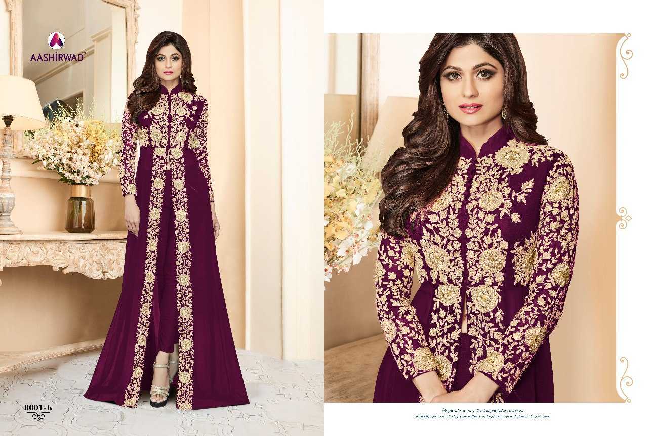 Ynf Faux Georgette KESH504 8001 Gowns Wedding Collections Bollywood Collections Wholesale Embroidery Gowns Georgette Gown Shamita Shetty Manufacturer