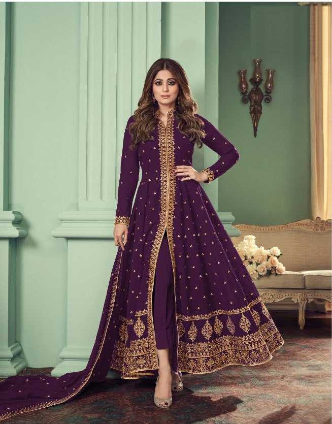 Ynf Faux Georgette KESH504 8527 Gowns Bollywood Collections Festive Collections Wholesale Georgette Gown Sequin Gowns Shamita Shetty Manufacturer