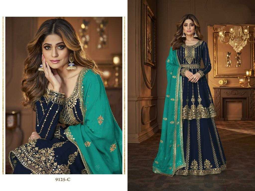 Ynf Faux Georgette KESH504 9125 Suits & Dresses Wholesale Ladies Suits Sharara Salwar Suits Embroidery Suits Party Wear Dresses Manufacturer