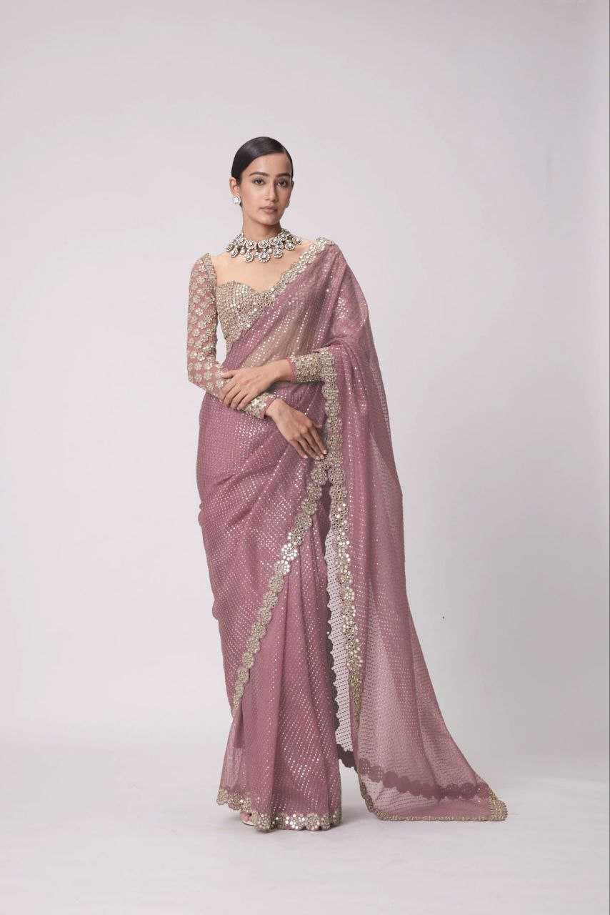 Ynf Faux Georgette RIN112 101 Sarees Wholesale Fancy Sarees Georgette Sarees Work Sarees Manufacturer