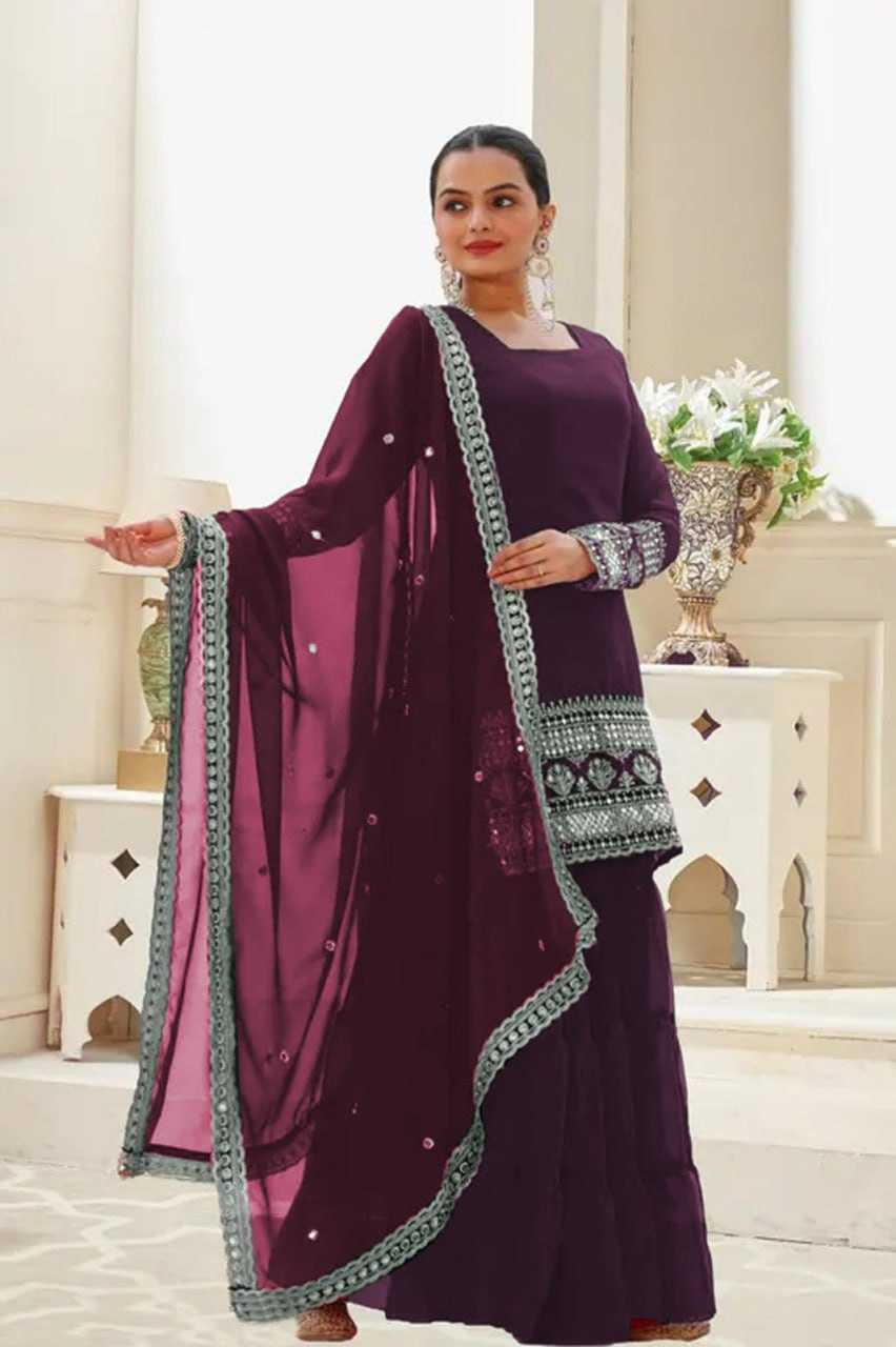 Ynf Faux Georgette RIN129 031 Suits & Dresses Wholesale Ladies Suits Embroidery Suits Georgette Suit Manufacturer