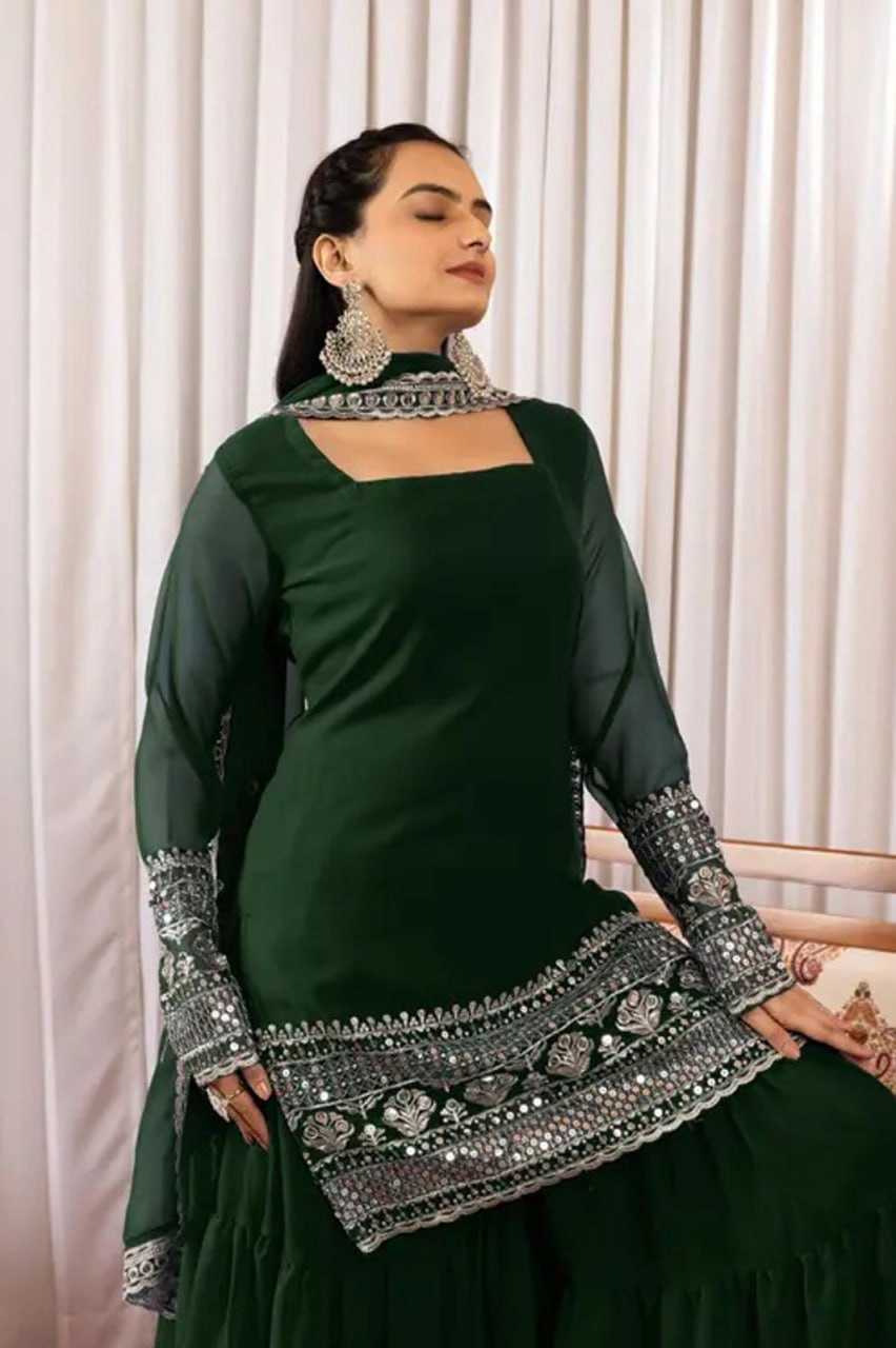 Ynf Faux Georgette RIN129 031 Suits & Dresses Wholesale Ladies Suits Embroidery Suits Georgette Suit Manufacturer