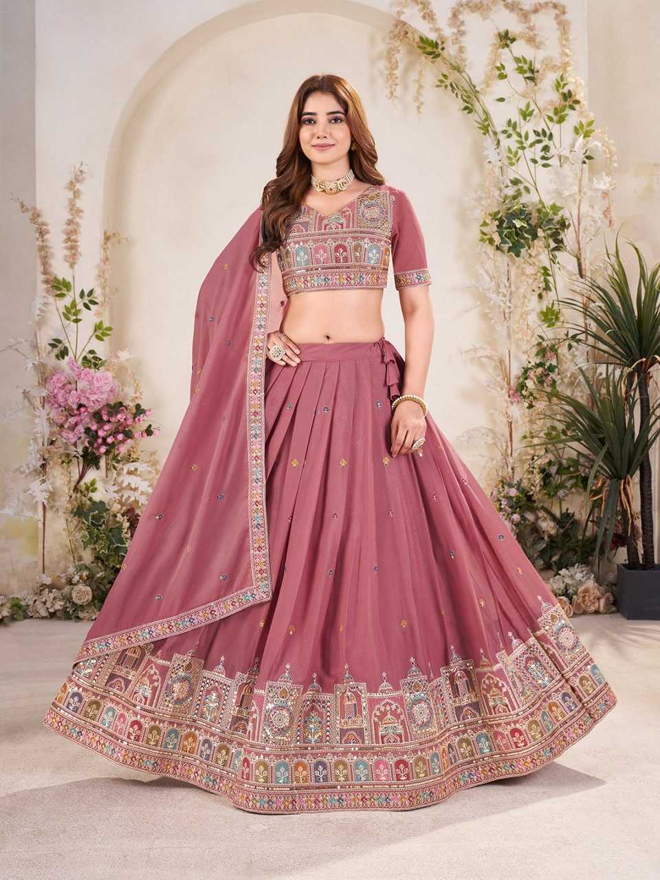 Ynf Faux Georgette RIN131 349 Lehengas Wedding Collections Festive Collections Wholesale Georgette Lehenga Lehenga With Cancan Lehenga With Blouse Manufacturer