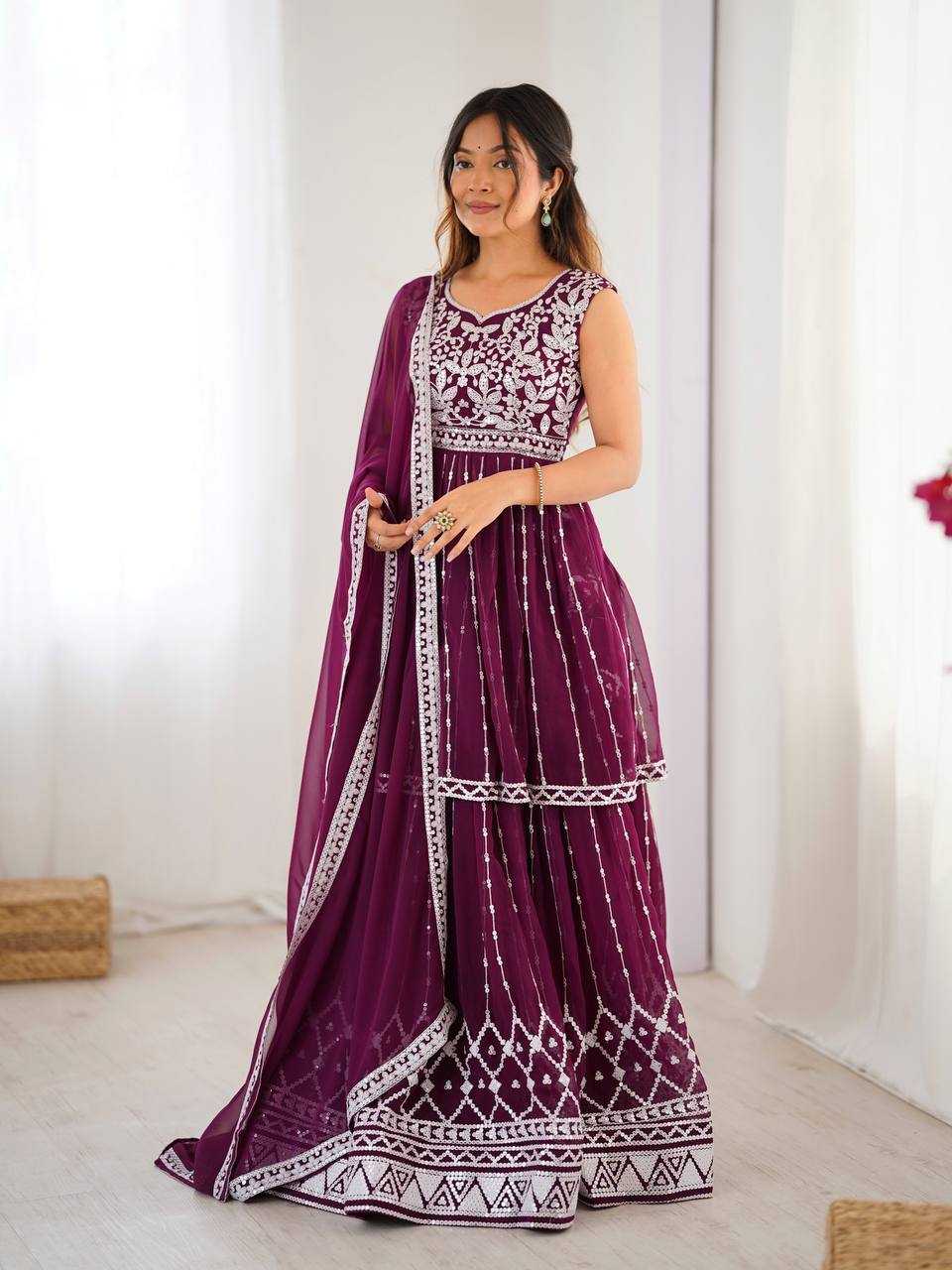 Ynf Faux Georgette RIN133 28 Lehengas Wedding Collections Festive Collections Wholesale Designer Lehenga Choli Georgette Lehenga Sequins Lehenga Manufacturer