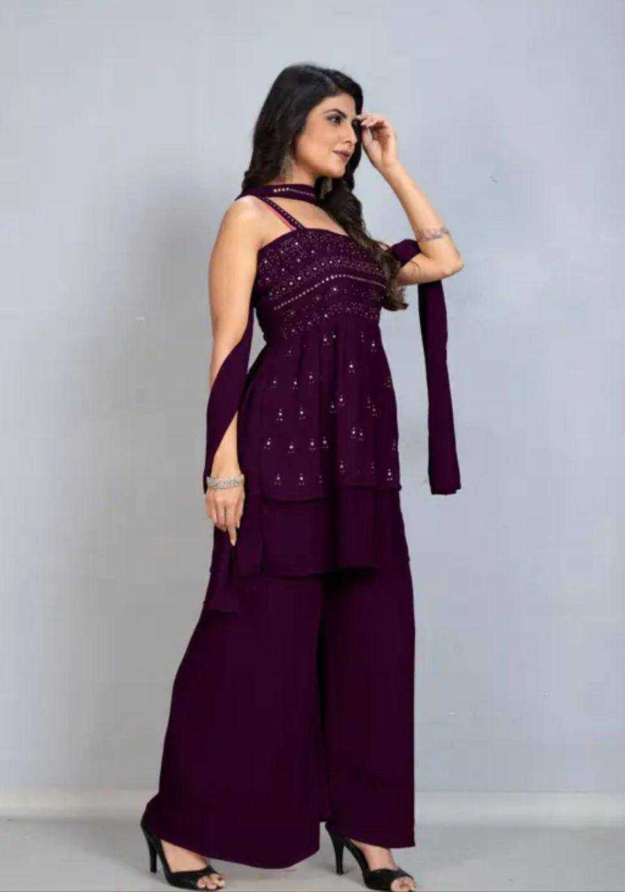 Ynf Faux Georgette RIN158 1036 Kurti Wholesale Fancy Kurti Georgette Kurti Embroidered Kurtis Manufacturer