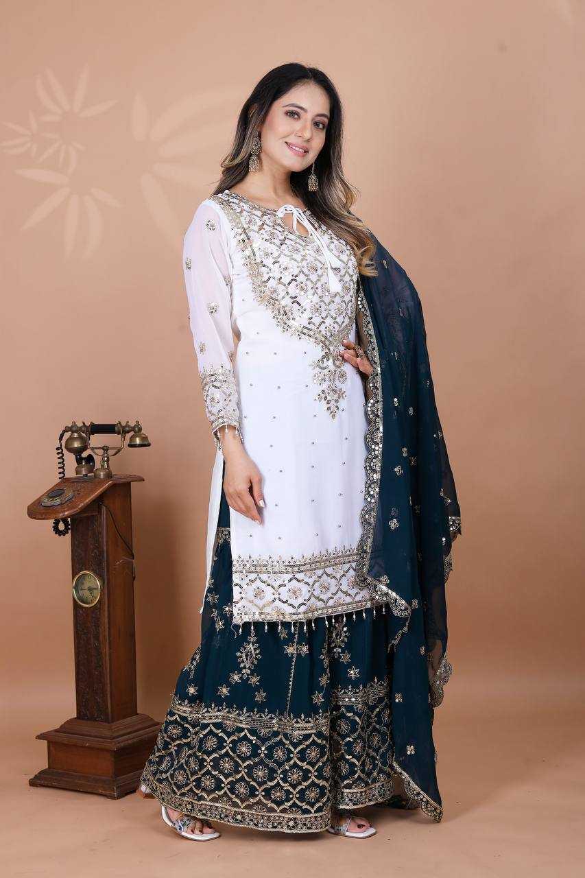 Ynf Faux Georgette RIN197 4764 Suits & Dresses Wholesale Embroidery Suits Palazzo Suit Designer Suits Manufacturer