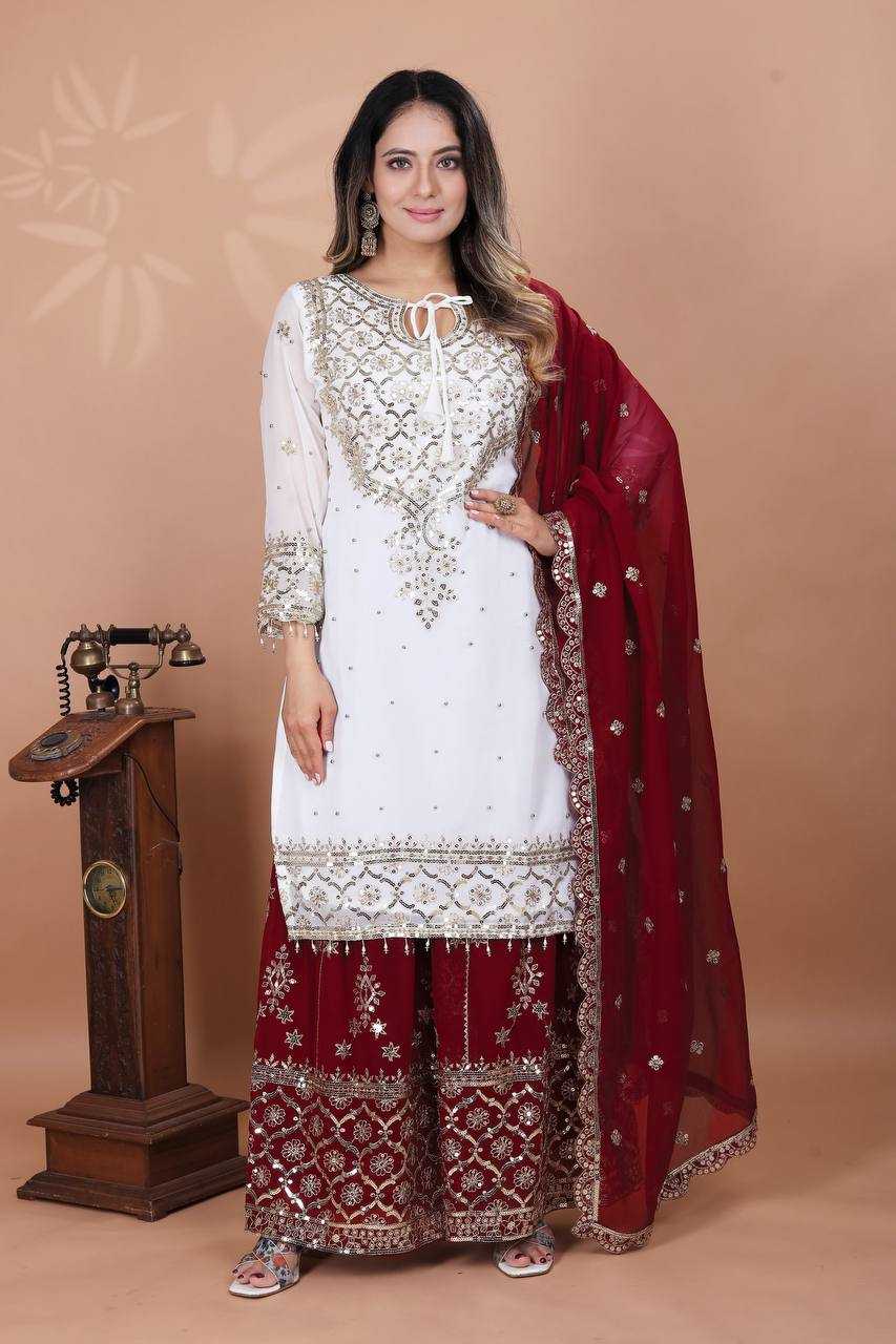 Ynf Faux Georgette RIN197 4764 Suits & Dresses Wholesale Embroidery Suits Palazzo Suit Designer Suits Manufacturer