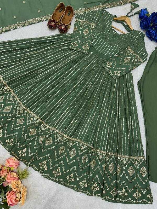 Ynf Faux Georgette RIN222 FOUX Gowns Wedding Collections Wholesale Embroidery Gowns Georgette Gown Party Wear Gowns Manufacturer