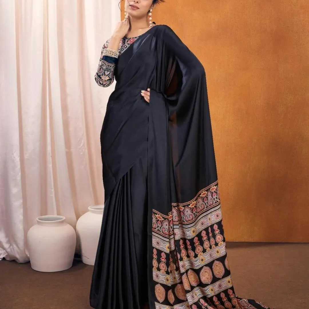 Ynf Gajji Silk RIN207 2228 Silk Sarees Wholesale Fancy Sarees Ajrakh Sarees Manufacturer