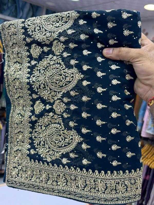 Ynf Georgette KESH114 3705 Sarees Wedding Collections Festive Collections Wholesale Georgette Sarees Stone Work Saree Zari Border Sarees Manufacturer