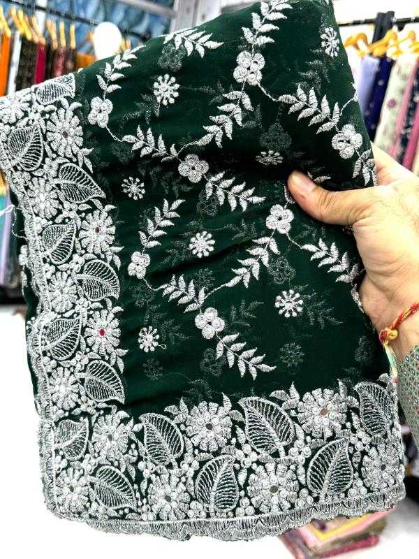 Ynf Georgette KESH114 4211 Sarees Wedding Collections Wholesale Georgette Sarees Embroidered Sarees Zari Border Sarees Manufacturer