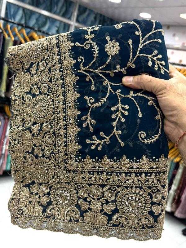 Ynf Georgette KESH114 5982 Sarees Wedding Collections Wholesale Georgette Sarees Embroidered Sarees Wedding Outfits Manufacturer