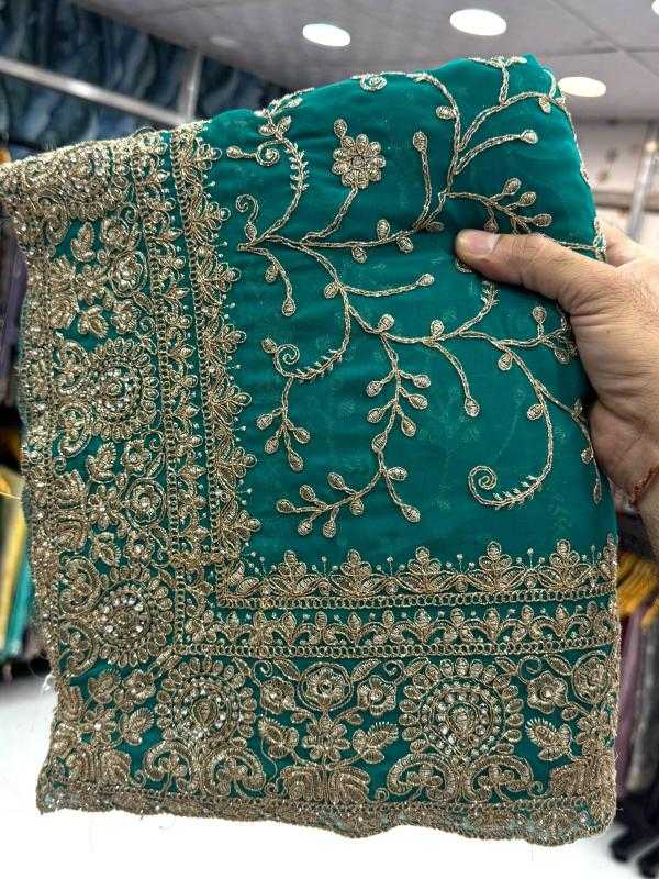 Ynf Georgette KESH114 5982 Sarees Wedding Collections Wholesale Georgette Sarees Embroidered Sarees Wedding Outfits Manufacturer