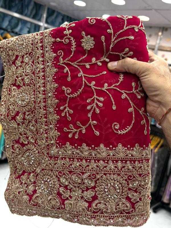 Ynf Georgette KESH114 5982 Sarees Wedding Collections Wholesale Georgette Sarees Embroidered Sarees Wedding Outfits Manufacturer